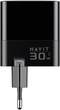 Мережевий зарядний пристрій Havit UCLE001 GaN 30W 2хUSB-A+USB-C (HV-UCLE001-BK) - зображення 5