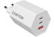 Зарядний пристрій Canyon Hexagon 65 GaN 65W 2xPD 1xQC EU White (CND-CHAHEX65W) - зображення 2