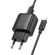 Зарядное устройство с кабелем HOCO C141A Smart dual-port charger set USB to Lightning 2.1A Black (6942007627863) - изображение 3