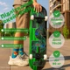 Профессиональный скейтборд (Скейт) канадский клен Fish Skateboard "Green Peafowl" - изображение 1