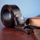 Мужской кожаный ремень classic Vintage 20222 Черный - изображение 7