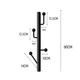 Вішалка з металу Anxi 0519-10 50cm Loft Чорна - изображение 2