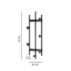 Вішалка з металу Anxi 0519-16 70cm Loft Чорна - изображение 2