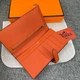 Женский кожаный брендовый кошелек (H-5123) orange - изображение 6