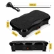 Виброплатформа тренажер до 150кг для тренировок и похудения 4FIZJO Ultra Black с пультом, LCD-экраном и эспандерами на 5 программ размер 54×31×12см - изображение 4