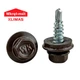 Саморез для профнастила 4,8х19 мм RAL 8019 (темно-коричневый) 250 шт. Klimas Wkret-Met, саморезы для металлопрофиля по металлу - изображение 2
