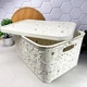 Ажурний кошик 28 л для зберігання з кришкою Молочний Крем - зображення 5