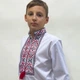 Вишиванка для хлопчиків Козачок Йосип 164 білий з червоним орнаментом - изображение 1