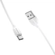Кабель BOROFONE BX19 USB to Type-C 3A, 1m, PVC, TPE connectors, White (6931474701800) - зображення 1