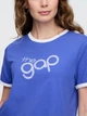 Футболка хлопковая женская GAP 754660395 XL Синяя (1159844166) - изображение 3