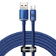 Кабель Baseus Crystal Shine USB 2.0 to Type-C 100W 2M Синій (CAJY000503) - изображение 1
