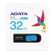 Флеш-накопичувач ADATA USB 3.2 UV 128 32Gb Black/Blue (AUV128-32G-RBE) - изображение 2