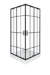 Душова кабіна з низьким піддоном SUNWAYS Grid 90х90х195 см на розсувні двері скло прозоре (C15389) - зображення 3