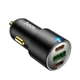 Автомобільний зарядний пристрій HOCO NZ6 PD45W 3-port(2C1A) car charger Black (6931474765185) - изображение 5