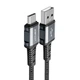Кабель ACEFAST C1-04 USB to Type-C 3A, 1.2m, nylon aluminum connectors, Gray (AFC1-04G) - изображение 1