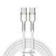 Кабель Baseus Cafule Series Metal Data Cable Type-C to Type-C 100W 2m White (CATJK-D02) - изображение 1