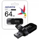 Флеш-накопичувач ADATA USB 2.0 AUV 240 64Gb Black (AUV240-64G-RBK) - изображение 2
