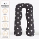 Подушка для беременных и отдыха U-образная MirSon № 8010 Naturale Line Print "Berto" EcoSilk 140x75x20 см (2200006178293) - изображение 2