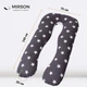Подушка для беременных и отдыха U-образная MirSon № 8010 Naturale Line Print "Berto" EcoSilk 140x75x20 см (2200006178293) - изображение 3