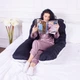 Подушка для беременных и отдыха U-образная MirSon № 8029 Delicate Satin "Classic" EcoSilk 140x75x20 см (2200006178675) - изображение 10