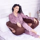 Подушка для беременных и отдыха U-образная MirSon № 8028 Delicate Satin "Cappuccino" EcoSilk 140x75x20 см (2200006178668) - изображение 9