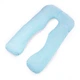 Подушка для беременных и отдыха U-образная MirSon № 8017 Eco Line "Clear Water" EcoSilk 140x75x20 см (2200006178422) - изображение 1