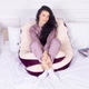 Подушка для беременных и отдыха U-образная MirSon № 8024 Velvet Line "Adenium" EcoSilk 140x75x20 см (2200006178569) - изображение 8