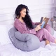 Подушка для беременных и отдыха U-образная MirSon № 8027 Satin Stripe "Light Gray" EcoSilk 140x75x20 см (2200006178651) - изображение 8