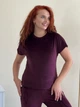 Велюровая пижама с широкими штанами и футболкой бордовая Merlini Катто 100002613 размер 2XL/3XL - изображение 5