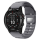 Силіконовий ремінець QuickFit 26 мм для Garmin Fenix 7X/6X/5X, Enduro 2, Tactix, Descent, Epix Pro, Сірий - зображення 1