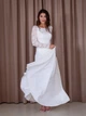 Белое длинное платье А-силуэта с кружевными рукавами и спинкой Lolita XXXL белый 43449522 - зображення 1