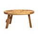 Винный столик-менажница из дерева 35 см круглый на ножках дуб BWR350180 - изображение 3