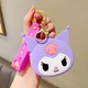 Кошелек Куроми брелок сумка Sanrio Kuromi детский силиконовый - изображение 7