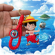 Брелок Ван пис Монки Луффи One piece Большой куш манга аниме фигурка игрушка для ключей, рюкзака, сумки 7 см - изображение 1