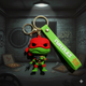 Брелок черепашки ніндзя Рафаель Raphael Ninja Turtles фігурка іграшка для ключів, рюкзака, сумки 6,3 см - зображення 1