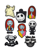 Джибитсы Кошмар перед рождеством Джек Скеллингтон The Nightmare Before Christmas Jack Skellington 8 шт аксессуары крокс украшение Dz_38(3) - изображение 2