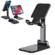 Подставка для телефона 16х6.5х11см "Folding desktop phone stand" Черная, держатель для смартфона на стол (1008609-Black) - изображение 1