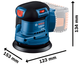 Szlifierka mimośrodowa Bosch Professional GEX185-LI (06013A5020) - obraz 3