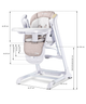 Стільчик для годування + гойдалка Caretero Indigo Black Grey TERO-7650 (5908310397153) - зображення 19