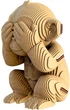 Картонный конструктор Cartonic 3D Puzzle Monkeys Trio 267 элементов (CARTTRIOMONK) - изображение 6