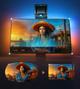 Zestaw oświetlenia adaptacyjnego Govee Backlight 3 Lite 75-85" RGBIC Wi-Fi/Bluetooth Czarny (H60993D2) - obraz 6
