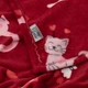 Плед ARDESTO Flannel Полиэстер Красный Полуторный 160х200 см Котики с сердечками (ART0124PB) - изображение 4