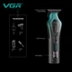 Триммер VGR V-997 Черный/Синий с LED дисплеем и 3 насадками - изображение 3