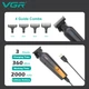 Машинка для стрижки VGR V-930 беспроводная 4 насадки с дисплеем Black/Green - изображение 6