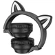 Накладные беспроводные Bluetooth наушники BOROFONE BO18 Cat ear с LED-подсветкой Черные - изображение 2