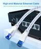 Нейлоновый Ethernet-кабель Cat 8 Digoloan 40 Гбит/с 2000 МГц 10м - изображение 4