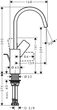 Bateria zlewozmywakowa Hansgrohe Vivenis 210 75030000 - obraz 2