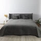 Покривало ТЕП "VELOUR" Сіре/Ромб круглий, 240x260 - изображение 1