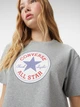 Футболка хлопковая короткая женская Converse CVW5T107-M6X S Серая (0198820335041) - изображение 5