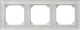 Pамка потрійна Liregus Epsilon White matted glass (K14-245-03 E/WG) - зображення 1